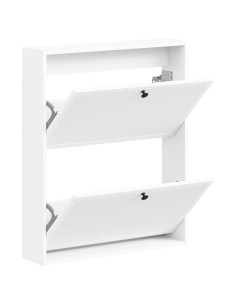 Mobiletto per Scarpe da Muro EDE 71 x 17 x 86 cm Bianco 2