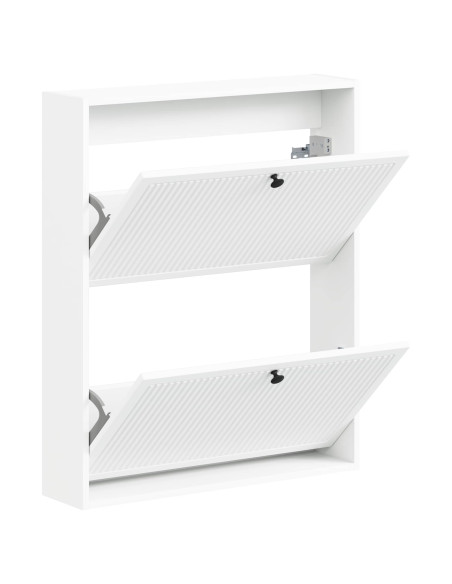 Mobiletto per Scarpe da Muro EDE 71 x 17 x 86 cm Bianco