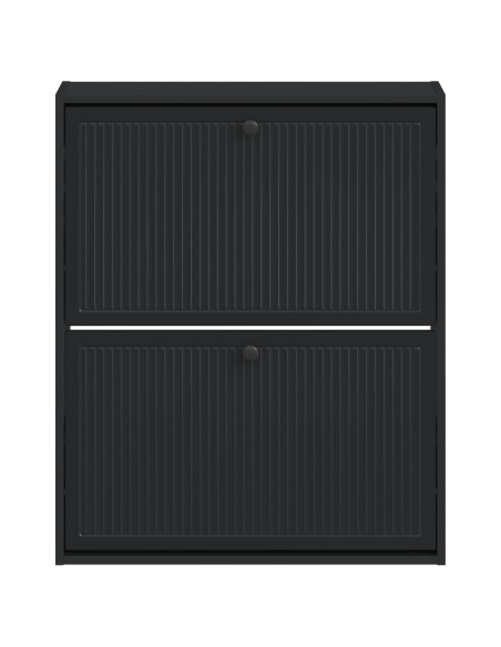 Mobiletto per Scarpe da Muro EDE 71 x 17 x 86 cm Nero