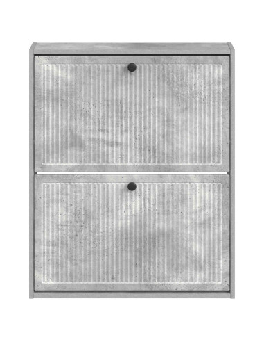 Mobiletto per Scarpe da Muro EDE 71 x 17 x 86 cm Grigio Cemento