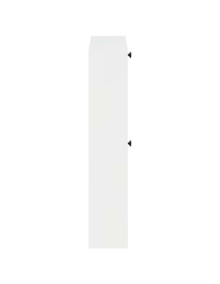 Mobiletto per Scarpe da Muro EDE 71 x 17 x 86 cm Bianco Lucido