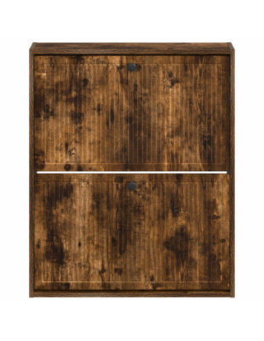 Mobiletto per Scarpe da Muro EDE 71 x 17 x 86 cm Rovere Fumo