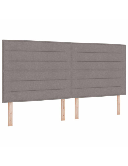 Letto con Contenitore con testiera 2 pz Tortora Pelle Sintetica