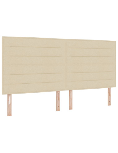 Letto con Contenitore con testiera 2 pz Crema Pelle Sintetica