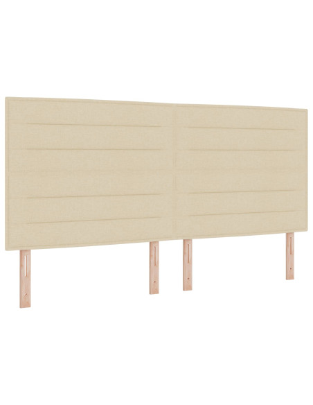 Letto con Contenitore con testiera 2 pz Crema Pelle Sintetica