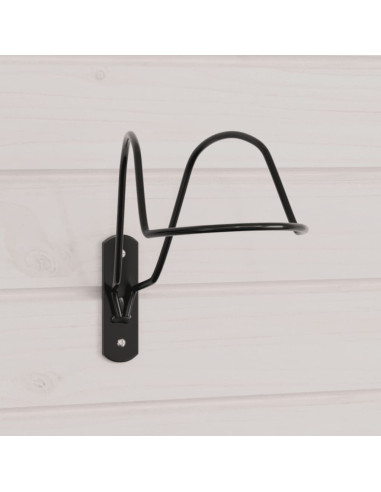 Porta Casco Equitazione a Parete Nero in Acciaio