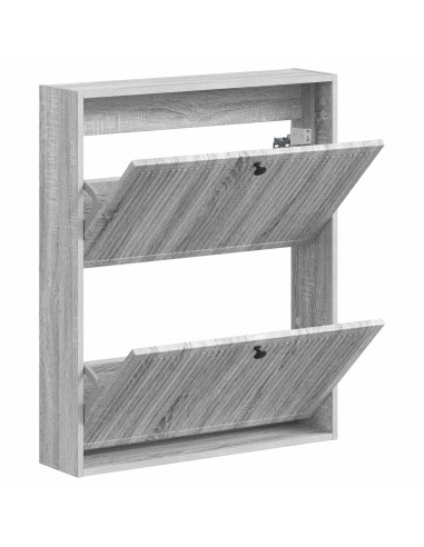 Mobiletto per Scarpe da Muro EDE 71 x 17 x 86 cm Sonoma grigio