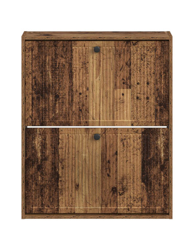 Mobiletto per Scarpe da Muro EDE 71 x 17 x 86 cm Legno antico