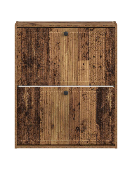 Mobiletto per Scarpe da Muro EDE 71 x 17 x 86 cm Legno antico