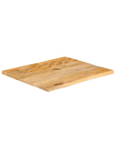 Piano Tavolo Bordi Vivi 60x60x2,5 cm in Legno Massello di Mango