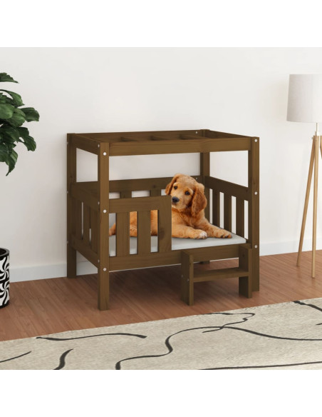 Cuccia per Cani Ambra 75,5x63,5x70 cm in Legno Massello di Pino