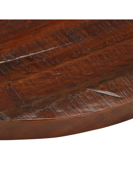 Piano per Tavolo Ø 80x2,5 cm Rotondo Legno Massello di Recupero