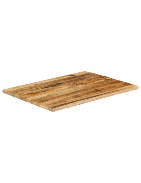 Piano Tavolo 110x80x2,5 cm Bordi Vivi Legno di Mango Grezzo