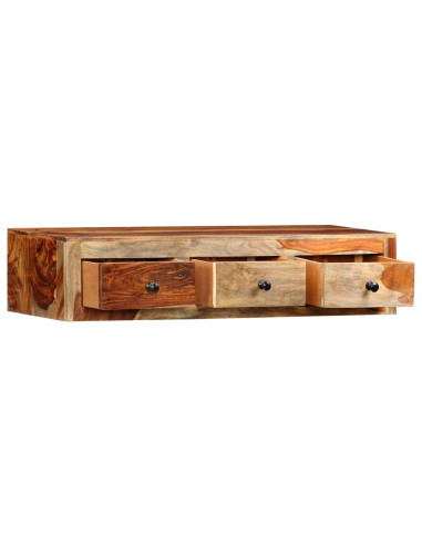 Tavolo Consolle da Parete 100x25x20 cm in Massello di Acacia