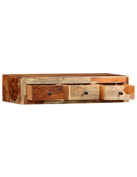 Tavolo Consolle da Parete 100x25x20 cm in Massello di Acacia