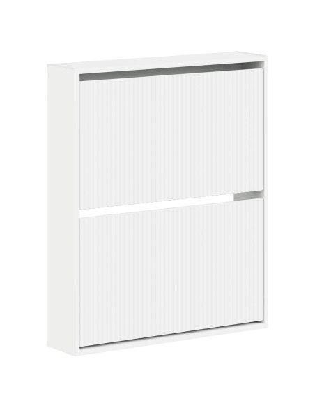 Mobiletto per Scarpe da Muro ARNHEM 71 x 17 x 86 cm Bianco