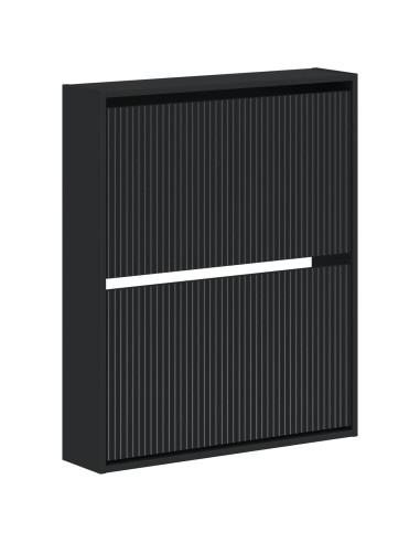 Mobiletto per Scarpe da Muro ARNHEM 71 x 17 x 86 cm Nero