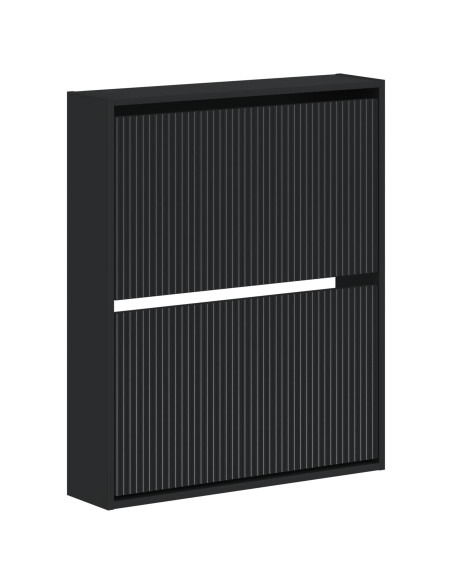 Mobiletto per Scarpe da Muro ARNHEM 71 x 17 x 86 cm Nero