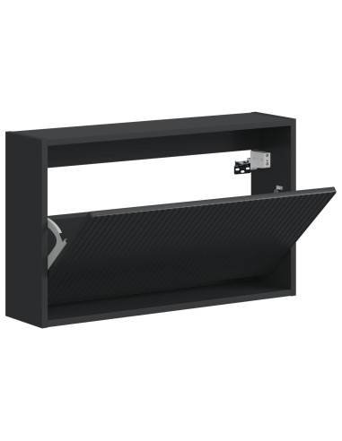 Mobiletto per Scarpe da Muro ARNHEM 71 x 17 x 43 cm Nero