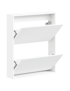 Mobiletto per Scarpe da Muro ARNHEM 71 x 17 x 86 cm Bianco 2