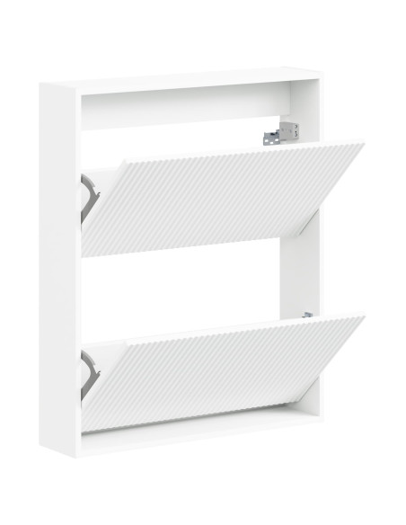 Mobiletto per Scarpe da Muro ARNHEM 71 x 17 x 86 cm Bianco