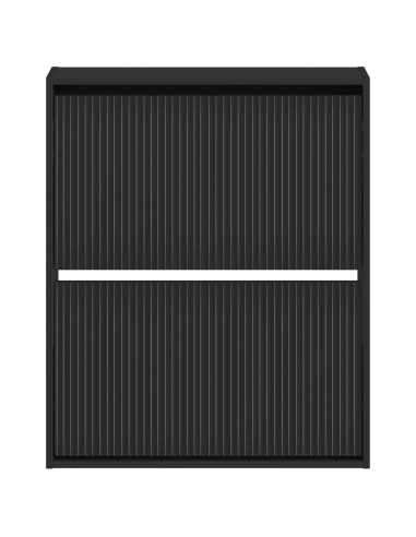 Mobiletto per Scarpe da Muro ARNHEM 71 x 17 x 86 cm Nero