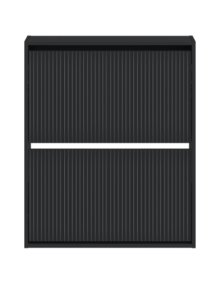 Mobiletto per Scarpe da Muro ARNHEM 71 x 17 x 86 cm Nero