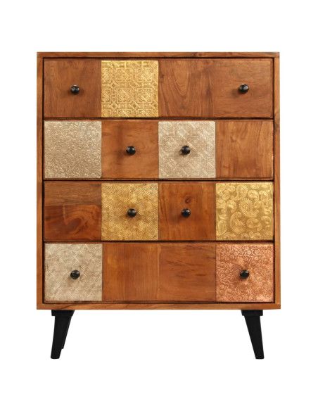 Cassettiera 60x30x75 cm in Legno Massello d'Acacia