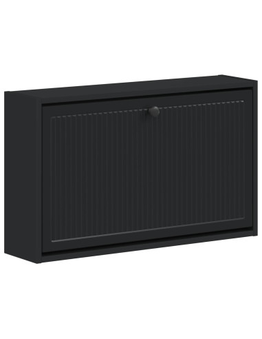 Mobiletto per Scarpe da Muro EDE 71 x 17 x 43 cm Nero