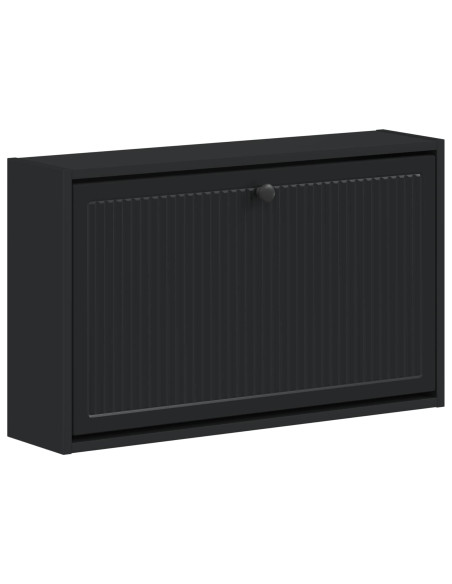 Mobiletto per Scarpe da Muro EDE 71 x 17 x 43 cm Nero