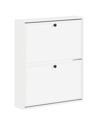 Mobiletto per Scarpe da Muro EDE 71 x 17 x 86 cm Bianco