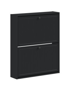 Mobiletto per Scarpe da Muro EDE 71 x 17 x 86 cm Nero