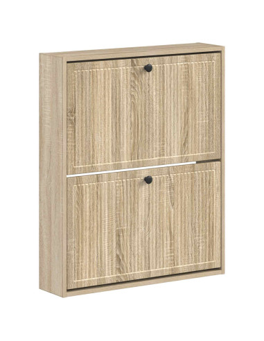 Mobiletto per Scarpe da Muro EDE 71 x 17 x 86 cm Rovere Sonoma
