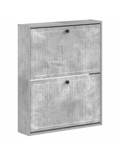 Mobiletto per Scarpe da Muro EDE 71 x 17 x 86 cm Grigio Cemento