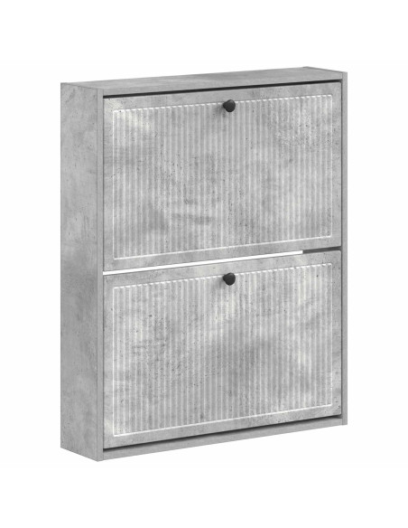 Mobiletto per Scarpe da Muro EDE 71 x 17 x 86 cm Grigio Cemento
