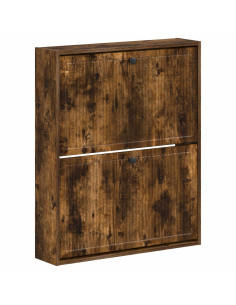 Mobiletto per Scarpe da Muro EDE 71 x 17 x 86 cm Rovere Fumo
