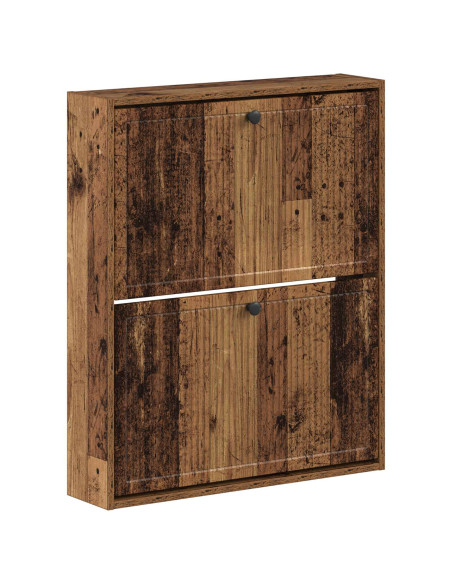Mobiletto per Scarpe da Muro EDE 71 x 17 x 86 cm Legno antico