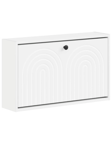 Mobiletto per Scarpe da Muro ALKMAAR 71 x 17 x 43 cm Bianco
