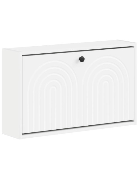 Mobiletto per Scarpe da Muro ALKMAAR 71 x 17 x 43 cm Bianco
