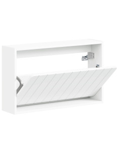 Mobiletto per Scarpe da Muro ZWOLLE 71 x 17 x 43 cm Bianco 2