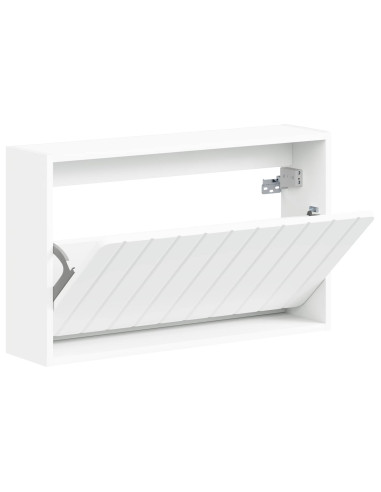 Mobiletto per Scarpe da Muro ZWOLLE 71 x 17 x 43 cm Bianco