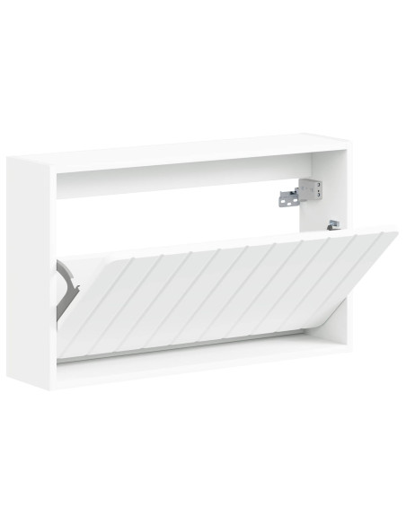 Mobiletto per Scarpe da Muro ZWOLLE 71 x 17 x 43 cm Bianco
