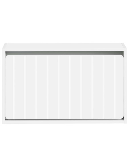 Mobiletto per Scarpe da Muro ZWOLLE 71 x 17 x 43 cm Bianco