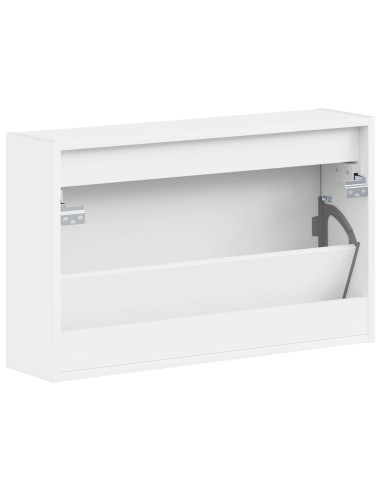 Mobiletto per Scarpe da Muro ZWOLLE 71 x 17 x 43 cm Bianco