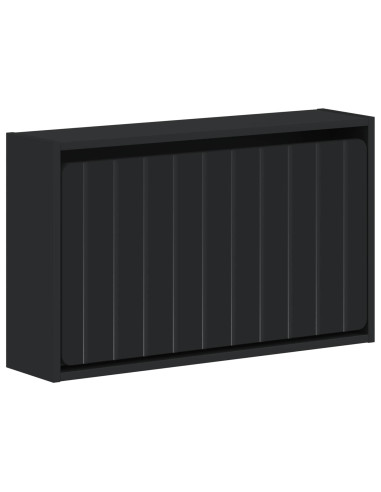 Mobiletto per Scarpe da Muro ZWOLLE 71 x 17 x 43 cm Nero