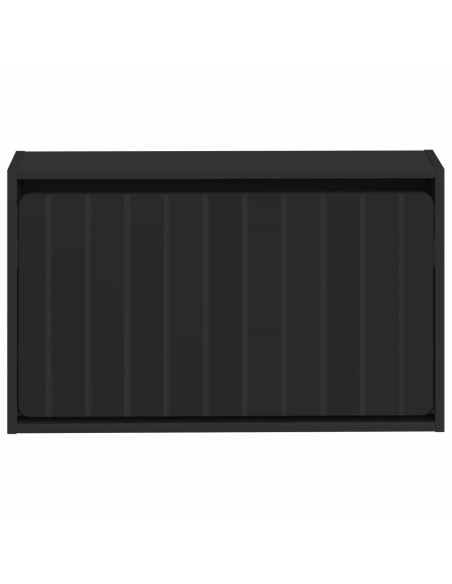 Mobiletto per Scarpe da Muro ZWOLLE 71 x 17 x 43 cm Nero