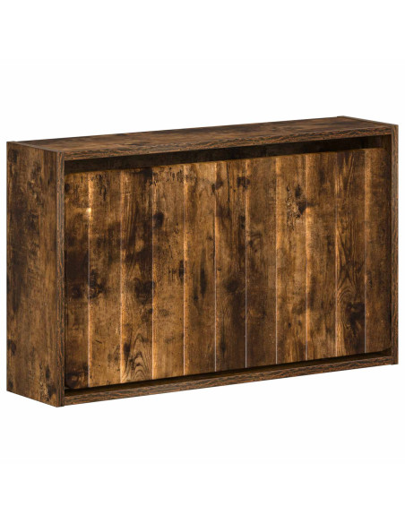 Mobiletto per Scarpe da Muro ZWOLLE 71 x 17 x 43 cm Rovere Fumo