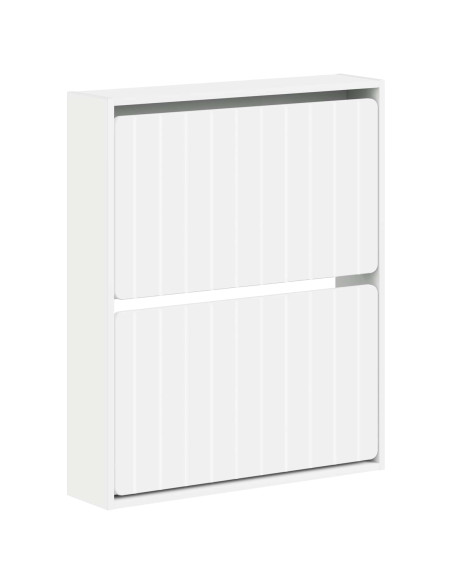 Mobiletto per Scarpe da Muro ZWOLLE 71 x 17 x 86 cm Bianco