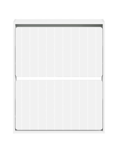Mobiletto per Scarpe da Muro ZWOLLE 71 x 17 x 86 cm Bianco