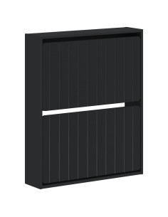 Mobiletto per Scarpe da Muro ZWOLLE 71 x 17 x 86 cm Nero